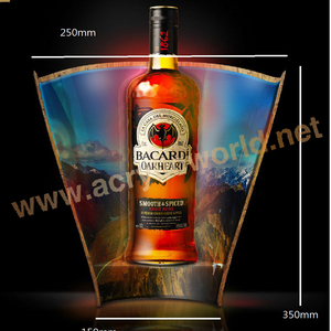 Acrylic Eco-friendly Wine & Liquor Display Bucket with LED <b>Lighting</b> Custom Logo for Advertising - Product Image 3