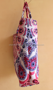 กระเป๋าโท้ทแฟชั่นสไตล์อินเดียสำหรับผู้หญิงพรมผ้าฝ้ายแมนดาลาทำด้วยมือมีที่จับแบบพกพาสำหรับนักช้อป - Product Image 3