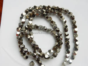 Cuentas facetadas de 5-6mm de piedra preciosa negra, pepitas de cristal y hilo de vidrio para bisutería - Product Image 4