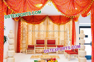 งานแต่งงานออกแบบไฟเบอร์หม้อแต่งงานไฟเบอร์สีขาวตกแต่งหม้อแต่งงานเวทีตกแต่งหม้อ - Product Image 3