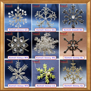 Décoration de noël faite à la main, décoration suspendue, fil d'art, ornements perlés - Product Image 4