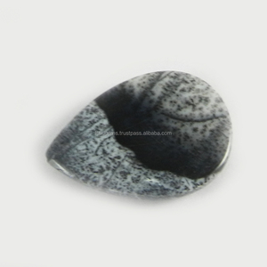 หินหลวม3.15 Gms สำหรับการทำเครื่องประดับ Dendritic โอปอลธรรมชาติ17X23Mm Pear Cabochon - Product Image 3