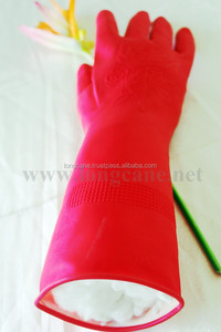 Luva de borracha doméstica vermelha 12" | Luvas domésticas e descartáveis - Luvas de trabalho e limpeza industrial - Product Image 5
