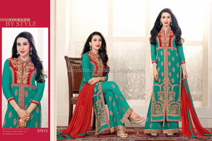 Kanya Libas Shalwar Kameez pour femmes, vente en gros du Pakistan / Ensembles 3 pièces en tissu Lawn / Robe Shalwar Kameez en coton et rayonne - Product Image 3