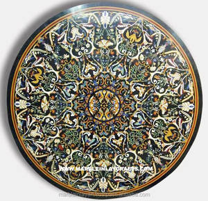 Indio exclusivo de mesa redonda de mármol Tops - Product Image 1