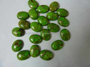 Piedra suelta para joyería, color verde cobre, turquesa, forma mixta, tamaño cortado - Product Image 4