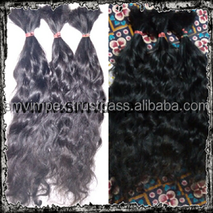 ¡Onda Natural Bulk Raw Hair.100 % sin procesar! ¡Sin mezcla de pelo de animal! Precio barato virgen indio Remy cabello humano a granel - Product Image 5