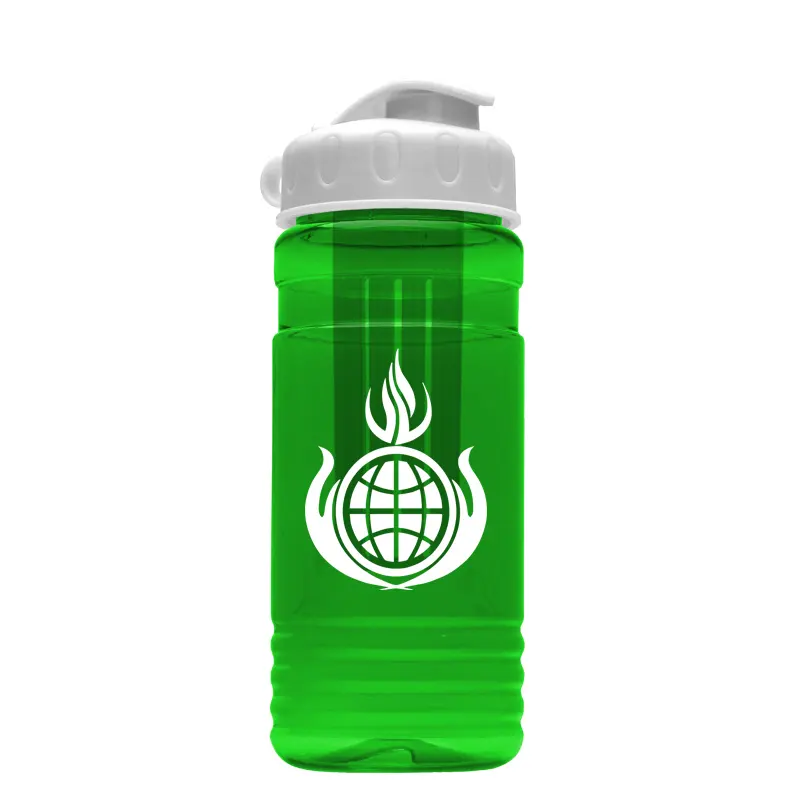 USA Made 20オンスTritan Infuser Bottle With Flip Top Lid-BPA/BPSの送料とが付属してロゴ