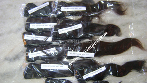 ¡100% derramamiento libre sin procesar! ¡Sin pelo de animal mezcla! Precio barato indio remy extensiones de cabello humano a granel - Product Image 6