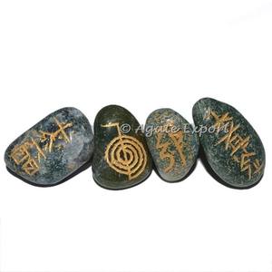 Juego de piedras de ReikI para sanación, Ágata musgo, curación, 7 Chakras - Product Image 1