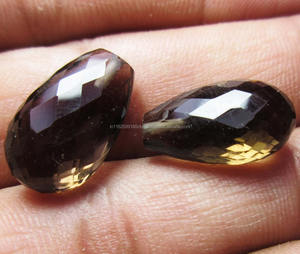 Haute qualité 10x16MM naturel Quartz fumé forme de poire à facettes coupe pierres précieuses en vrac fabricant en gros pour la fabrication de bijoux - Product Image 3