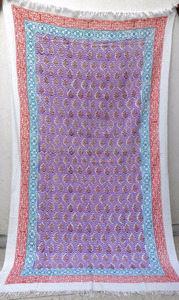 Luxueux bloc à main imprimé coton tissu tapis de plage jeter pour intérieur et extérieur maison literie tapis d'ameublement tissu imprimé fleuri - Product Image 2