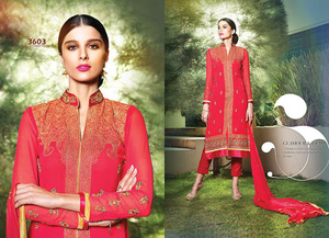 Costumes de mariage pour femmes, tenue de mariage, mode, Georgette lourde avec broderie, Salwar Kameez - Product Image 6