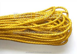 สายหนังถักทำจากหนังแท้คุณภาพสูง3Mm 4Mm 5Mm จากผู้จัดจำหน่ายขายส่งของอินเดียส่งออก Excel - Product Image 6