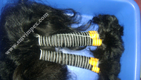 100% Extensions de cheveux en vrac indiens vierges naturels non traités Cuticule alignée Cheveux crus non tissés Inde Cheveux de meilleure qualité