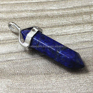 Pendentif Charme Unisexe Personnalisable en Argent Sterling 925 de Haute Qualité, Style Vintage, Sertissage Clos, Incrustation Lapis Lazuli, Idéal pour les Fêtes - Product Image 5