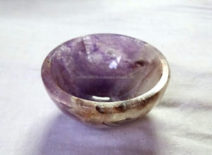 Venta al por mayor impresionante cuenco de ágata de 3 pulgadas elegante amatista magnesia artesanías de la India para interiores decorativos - Product Image 2