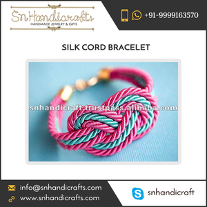 The Art of Handmade Bright Colored Trendy Silk Cord <b>Bracelet</b> for Women - Product Image 1