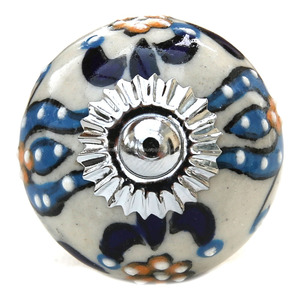 Perilla de cerámica redonda estilo granja para cajones de cocina, tocadores, hoteles, escuelas, almacenes, hospitales, gimnasios, material de aleación de zinc - Product Image 1