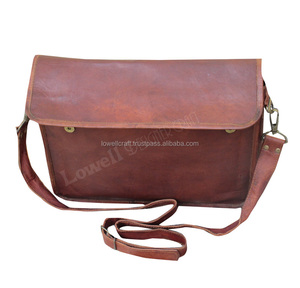 LOWELLCRAFT Laptop Men Messenger Crossbody Briefcase Satchel S Vintage Genuine Leather Eco-Friendly Bag - Product Image 1