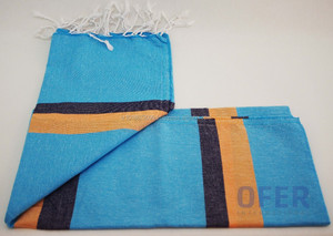 HAWAIIAN PESHTEMAL Hammam turc directement de l'usine Mticolor Stripes Beach Sarong Coton Pestemal Serviette Gym Use Made Turkey - Product Image 3