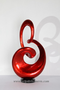 ประติมากรรมโพลีเรซิ่นเคลือบแล็กเกอร์ที่ HT3622ของตกแต่งบ้านรูปใบไม้ทำมือในเวียดนาม-T lacquerhomevn.com สำหรับผลิตภัณฑ์อื่นๆ! - Product Image 5