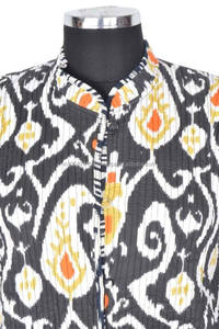 Hecho a mano de algodón Vintage Kantha acolchado chaquetas Reversible Kantha largo chaqueta de las mujeres - Product Image 4