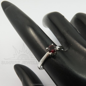 925โกเมนแท้14K ชุบทอง14K พลอยเจียระไนลายสวยงามน่ารักเป็นของขวัญสำหรับเธอ - Product Image 3