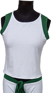 La migliore qualità bicolore fitness yoga <span class=keywords><strong>wear</strong></span> t-shirt Top <span class=keywords><strong>in</strong></span> tessuto a maglia di cotone organico al 95% con 5% Spandex per Yoga e abbigliamento normale - Product Image 3