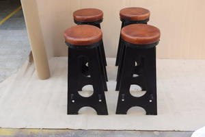 Taburete de Bar ecológico de cuero sintético industrial retro moderno para el hogar, oficina, muebles orientales, diseño elegante - Product Image 2