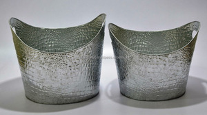 Refroidisseur de bouteilles de vin de camping Seau à glace décoratif en métal pour boissons Bacs à boissons - Product Image 3