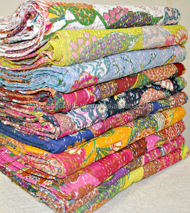 Lot de 12 pièces en gros Mix Lot de couvre-lit imprimé floral tropical Kantha imprimé fruits indiens Kantha Jeté - Product Image 2