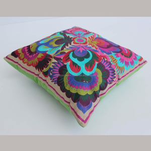 2022 nouveautés indien à la main broderie lourde 18x18 pouces coton housse de coussin taies d'oreiller décoratives pour chambre à usage domestique - Product Image 3