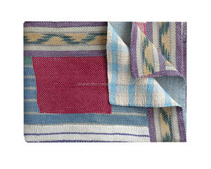 Vintage Patchwork Kantha Manta Venta al por mayor Heavy Kantha Único Edredón - Product Image 1