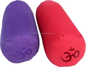 Thêu Bông Bên Ngoài Bìa Với Kiều Mạch Đầy Yoga Bolster Gối Ấn Độ Nhà Sản Xuất