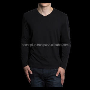 T-shirts à manches longues pour hommes avec col en O Maillot respirant et durable Caractéristiques de compression grande taille Conception solide - Product Image 4