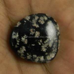 25มม. ดอกไม้ไฟที่มีคุณภาพดีที่สุด Obsidian 4.62 Gms หัวใจอัญมณี - Product Image 3