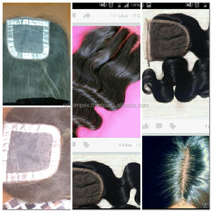 Fermeture de dentelle de cheveux vierges. Processus manuel de bonne qualité, lacets transparents manuel faisant des fermetures de dentelle de bonne densité - Product Image 2