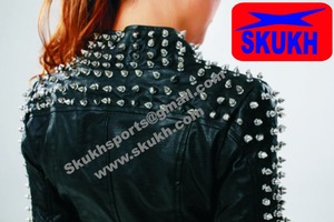 Vestes de moto pour femmes Cardura, en cuir personnalisé, à rayures tricotées, imperméables, doublure en coton écologique, logo personnalisé, vente en gros - Product Image 6