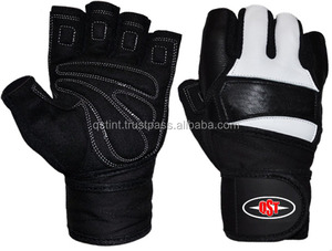 Gants d'haltérophilie sans doigts en néoprène réglables unisexe épais rembourré logo privé personnalisé en relief salle de sport lourde vente en gros - Product Image 4