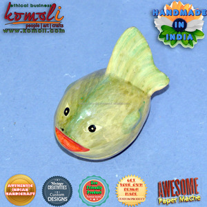 กล่องตกแต่งรูปปลาเพ้นท์มือ, ของที่ระลึกงานฝีมือจากกระดาษปะติด, ของตกแต่งรูปสัตว์ทำมือที่ไม่เหมือนใคร - Product Image 4