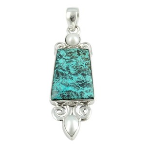 Pendentif en forme ronde de poire virtuelle en argent Sterling 925, grossiste de bijoux en argent, bijoux en argent Sterling 925 - Product Image 3