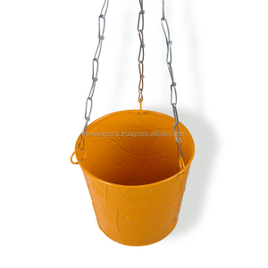 Pots suspendus en métal avec chaîne, colorés et durables, pour la décoration de jardin et de balcon, pour l'affichage de plantes et de fleurs d'intérieur et d'extérieur - Product Image 3