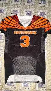 Uniforme de football américain à manches courtes avec pantalon intégré respirant design grande taille pour les sports d'été - Product Image 2