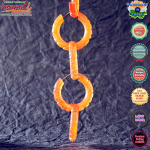 สีส้มหินอ่อน Bakelite เครื่องประดับเรซิ่นกำไลเครื่องประดับแกะสลักที่กำหนดเอง - Product Image 5