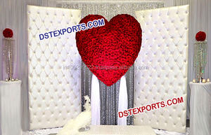 Panel de cuero para bodas estilo occidental, blanco, capitoné, romántico, para escenario de bodas y eventos en Carolina del Norte - Product Image 4