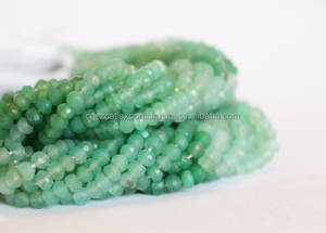 หินคริสตัลสีเขียวพลอยบำบัด,ลูกปัด Rondelle Beads เฉดสีเขียว - Product Image 4