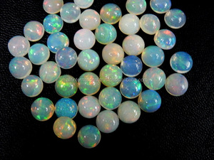 Venta al por mayor 6MM cabujón de ópalo etíope Venta caliente piedra redonda natural piedras preciosas sueltas - Product Image 5