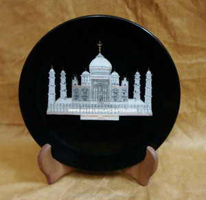Placa de incrustación de mármol negro exclusivo - Product Image 1