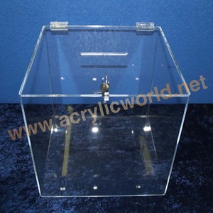 ขนาดใหญ่อะคริลิ Ballot กล่อง/กล่องข้อเสนอแนะที่มีผู้ถือโบรชัวร์บริจาคกล่องการกุศลอะคริลิ/กล่องบริจาค - Product Image 6